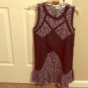 Navy floral dress NWOT